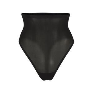 NWT Skims Sheer Sculpt High-Waisted Thong in Onyx, Size 4X
